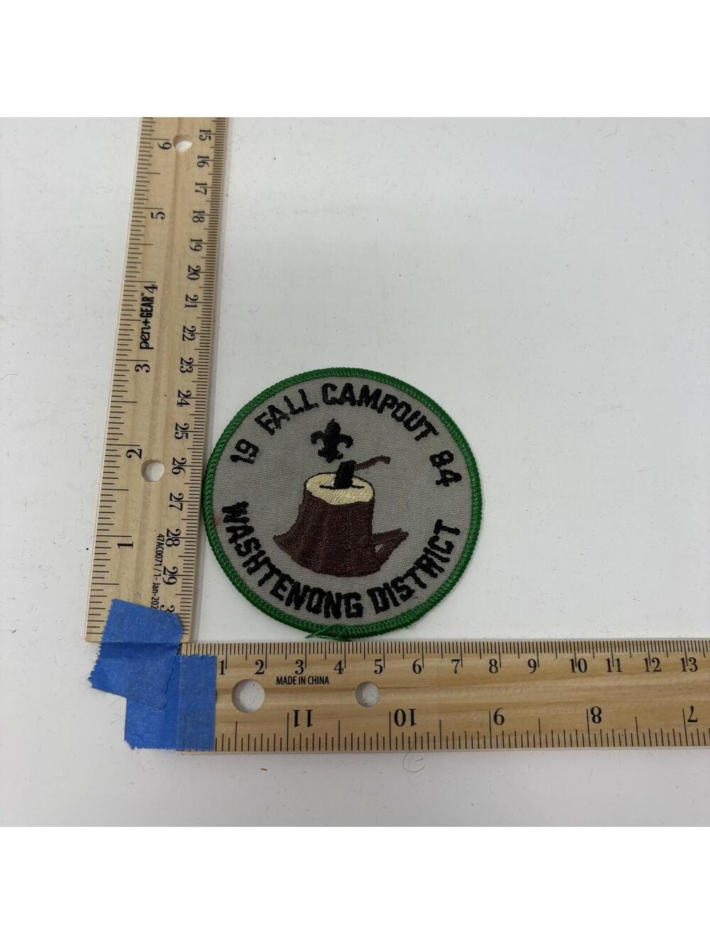 Vintage Boy Scouts Washtenong District 1984 Fall Campout Patch BSA Collectible